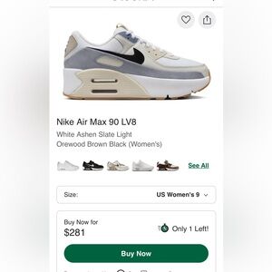 Nike Air Max 90 LV8 White and Slate Sneakers
